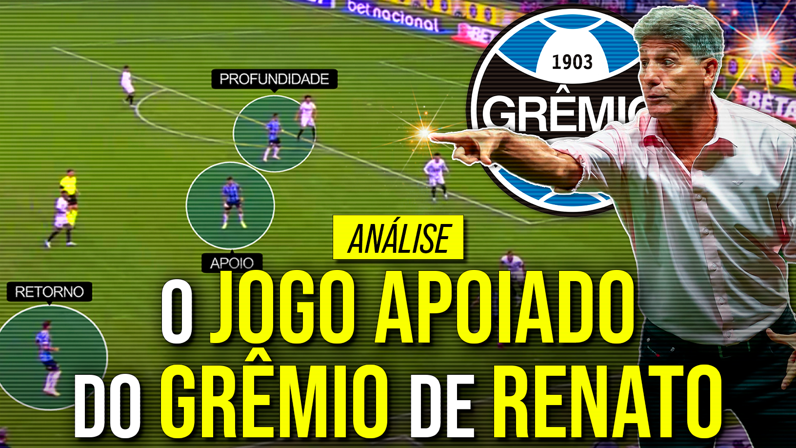 A tática de ataque do Grêmio de Renato: o jogo apoiado